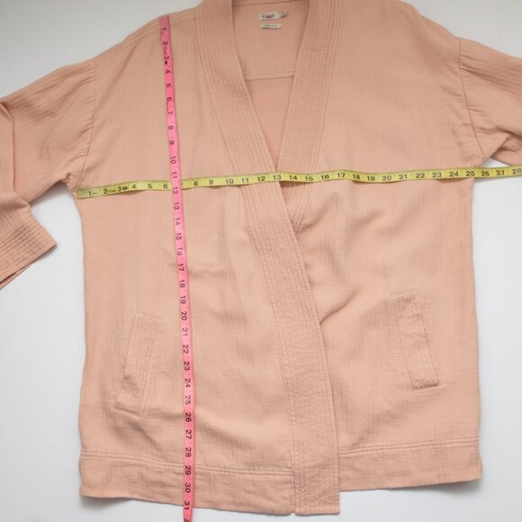 Faherty Hidden Hills Organic Cotton Tie Front Jacket Natural Preppy Size Large - Picture 7 of 7